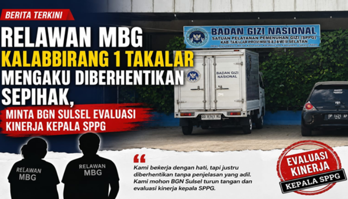 Dipecat Lewat WhatsApp? Relawan MBG Takalar Minta BGN Audit SPPG Kalabbirang 1