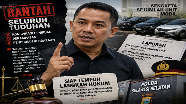 Sengketa Mobil Bergulir, Irsan Tegaskan Tak Pernah Rampas Kendaraan