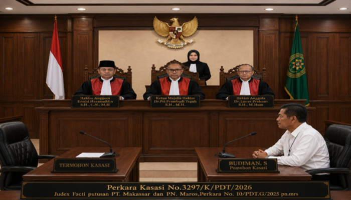 Perkara 10/PDT.G/2025 dan Kasasi 3297/K/PDT/2026, Kini Menanti Sidang “Wakil Tuhan” di MA RI