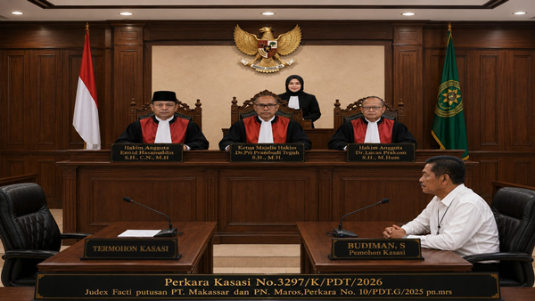 Perkara 10/PDT.G/2025 dan Kasasi 3297/K/PDT/2026, Kini Menanti Sidang “Wakil Tuhan” di MA RI