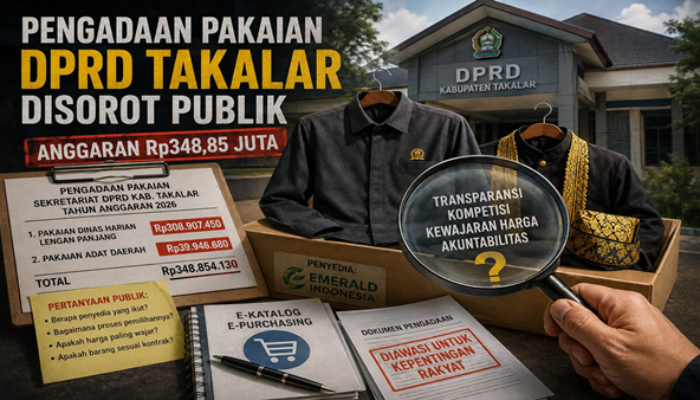 Pakaian DPRD Takalar Rp348 Juta, Publik Bertanya, Kenapa Penyedianya Itu Lagi?