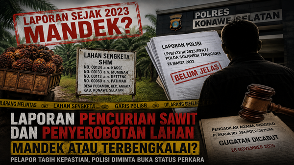 Kasus Pencurian Sawit di Konsel Diduga Mandek, Pelapor Tagih Kepastian Hukum