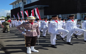 Khidmat! Polres Bulukumba Peringati HUT ke-81 RI di Lapangan Pemuda