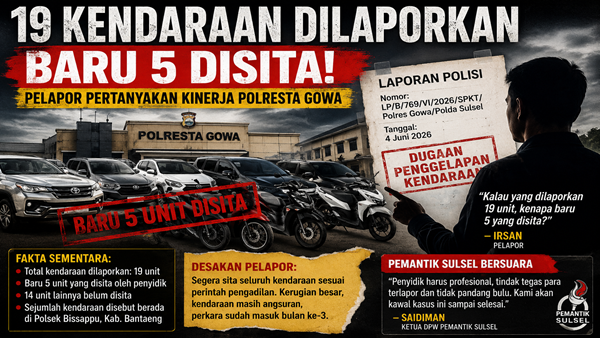Kasus Dugaan Penggelapan Memanas, Pemantik Sulsel Desak Penyidik Tak Pandang Bulu