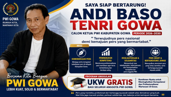 Gebrakan Besar Andi Baso Tenri! Jika Terpilih, UKW Gratis Jadi Senjata Utama