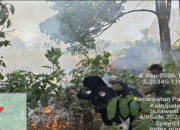 Polhut Bergerak Cepat, Api Kebakaran Lahan Lanna Gowa Dipadamkan