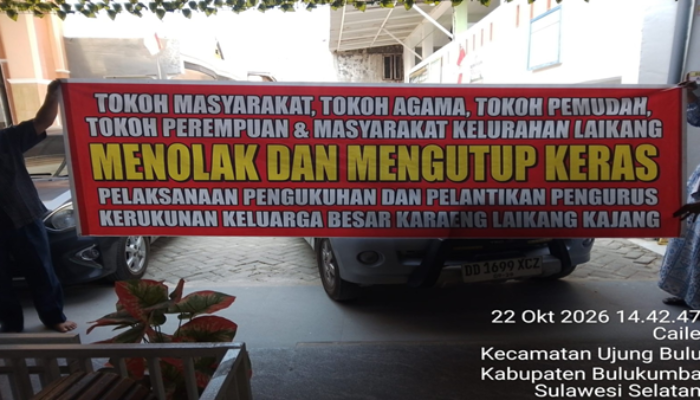 Polemik KKB Karaeng Laikang Memanas, Warga Tegaskan Tak Mengakui Kepengurusan Andi Abdul Hakim