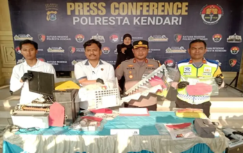 Polisi Ringkus Tiga Pemalsu STNK di Kendari, Uang Hasil Kejahatan untuk Sabu dan Judol