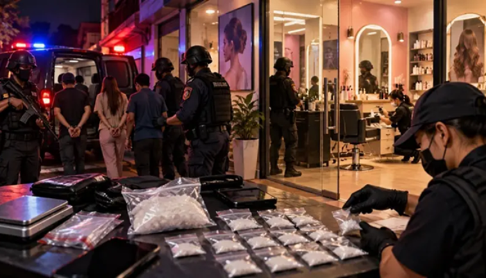 Polisi Gerebek Salon Diduga Jadi Gudang Sabu di Makassar, 4 Orang Diciduk